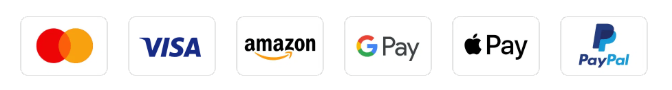 Accepted payment methods: Visa, Mastercard, Amex, PayPal, Apple Pay